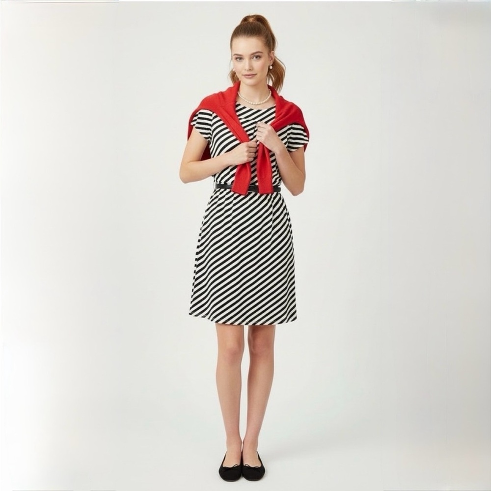 J.Crew Striped Rayon Dress Size 4, Darkacadamia, ScolarStyle